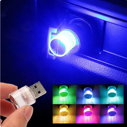 Four Pcs Customized Car Interior Mini USB LED Atmosphere Lights