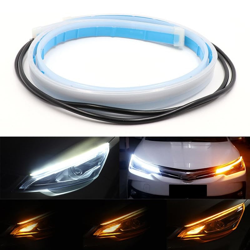 FAVIZITO Car Led Headlight Strips DRL Turn Signal Light Strips 2 pcs