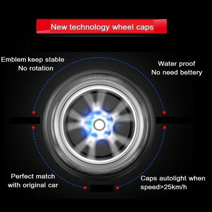 One Pack Customized Floating Auto Lighting Wheel Center caps