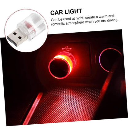 Four Pcs Customized Car Interior Mini USB LED Atmosphere Lights