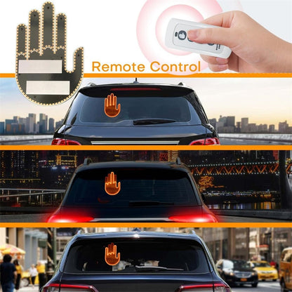 FAVIZITO Car Fun Finger Gesture Light with Remote,  Give The Love & Bird & Wave to Drivers