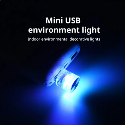 Four Pcs Customized Car Interior Mini USB LED Atmosphere Lights