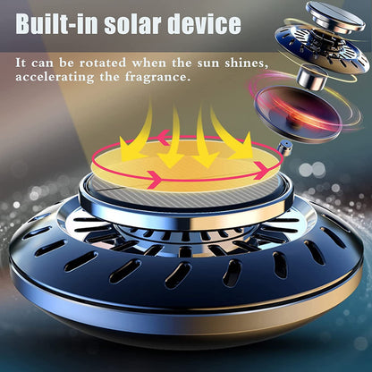 FAVIZITO  Car Aromatherapy Essential Oil Diffuser UFO Car Solar Air Freshener