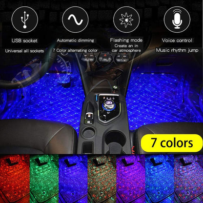 FAVIZITO Car Interior Multi-color Atmosphere Lights In Pedal Area