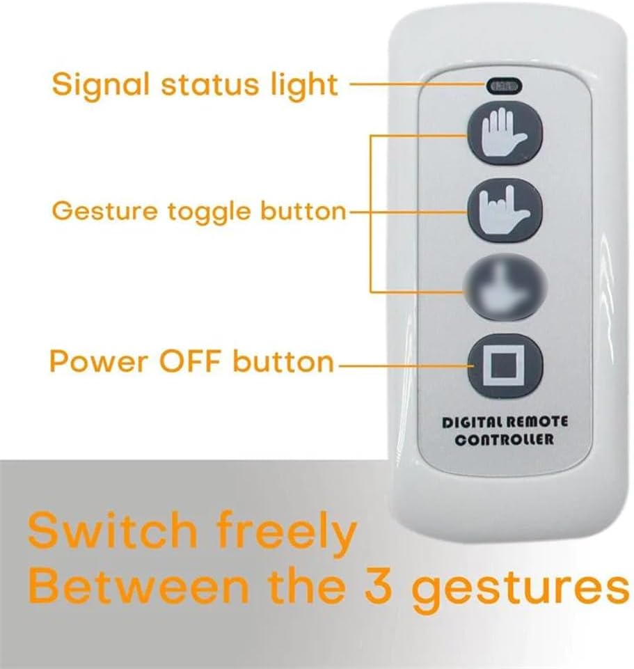 FAVIZITO Car Fun Finger Gesture Light with Remote,  Give The Love & Bird & Wave to Drivers