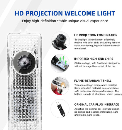 Four pcs Customized Car Welcome Lights High Definition Projectors