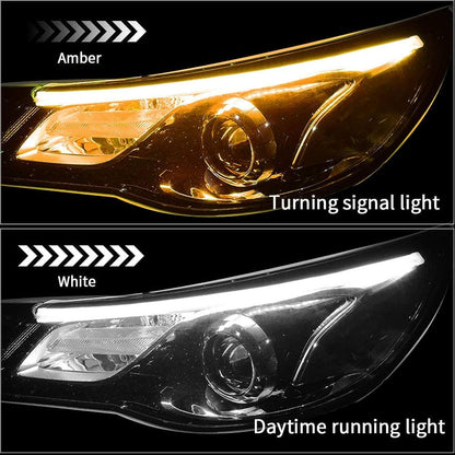 FAVIZITO Car Led Headlight Strips DRL Turn Signal Light Strips 2 pcs