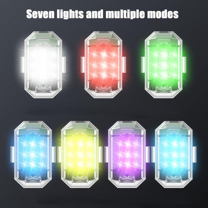 FAVIZITO Wireless LED Strobe Light with Remote, High Brightness 7 Colors USB Rechargeable Flashing Lights for Car