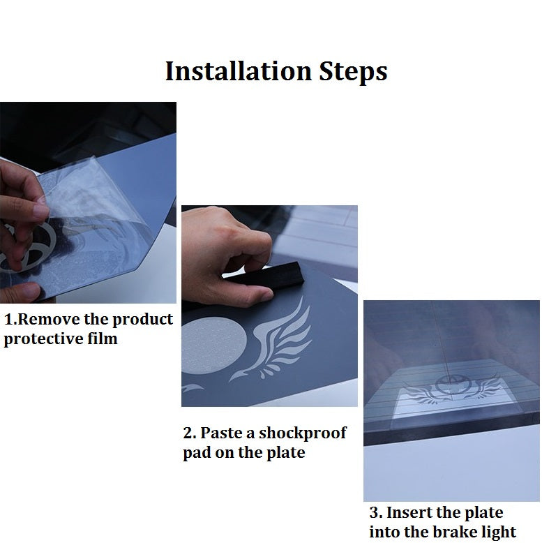 One Pack Customized and personalized projection plate for brake lights