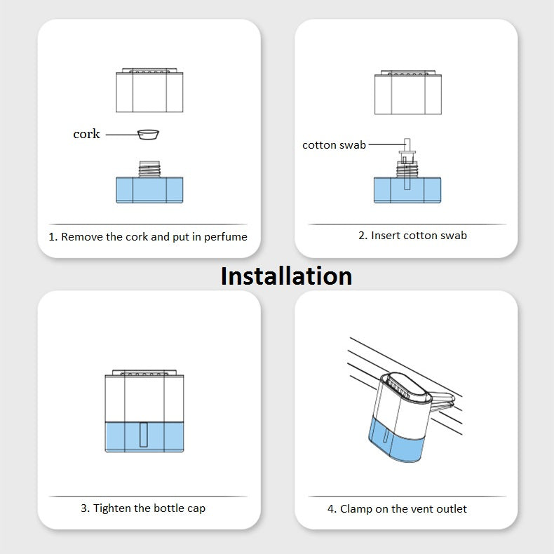 One Pack Customized Car Conditional Vent Outlet Perfume Diffuser