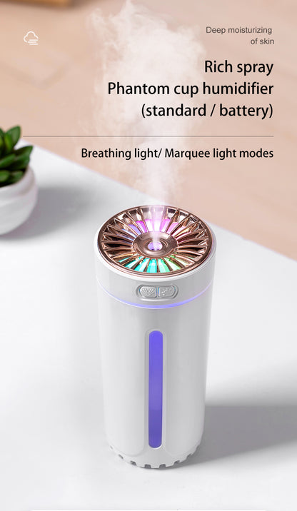 FAVIZITO Car Air Humidifier With Gradient Atmosphere Night Light