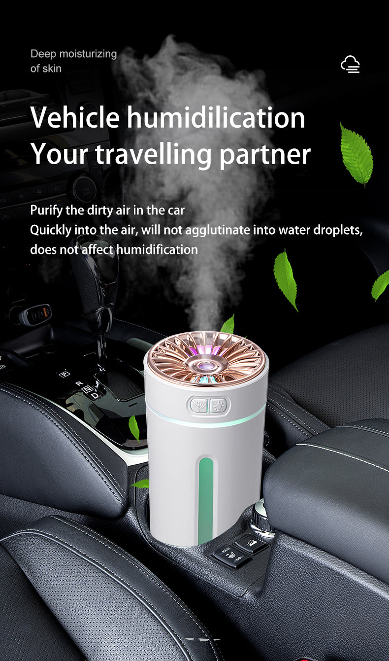 FAVIZITO Car Air Humidifier With Gradient Atmosphere Night Light