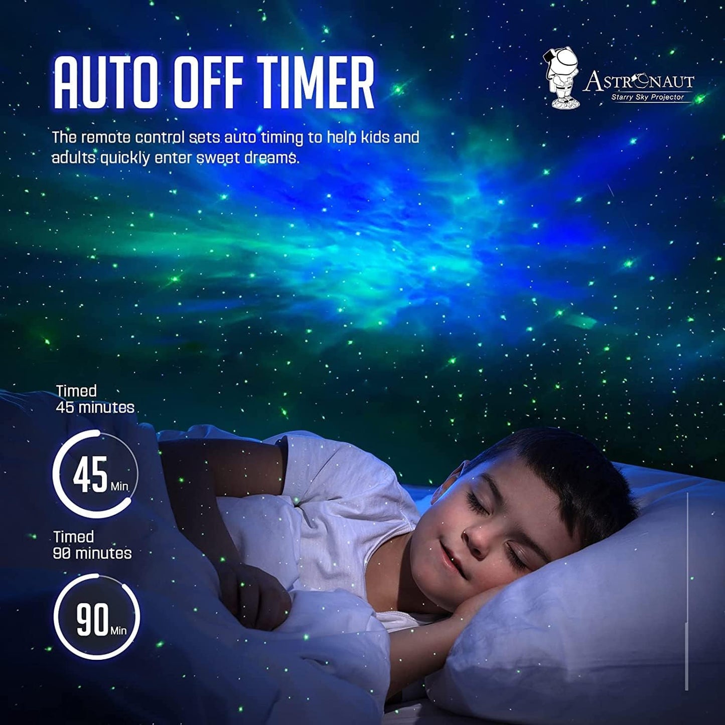 FAVIZITO Star Projector Galaxy Night Light - Astronaut Star Nebula Ceiling LED Light with Timer And Remote Contro