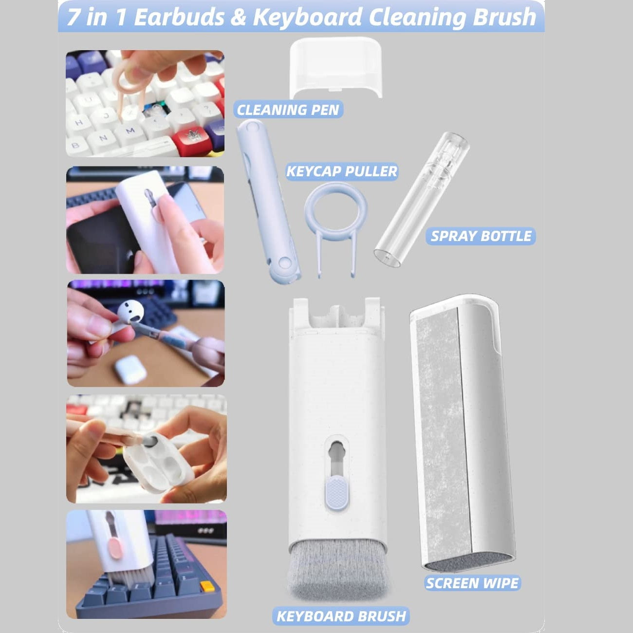 Seven in 1 Keyboard Cleaning Brush Kit