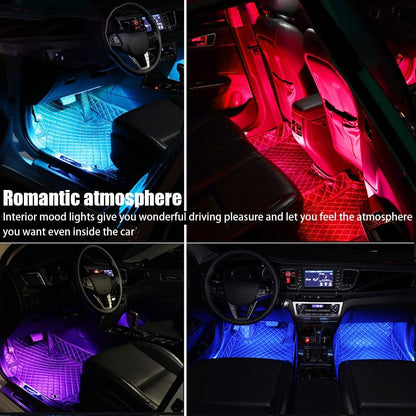 FAVIZITO Car LED Interior Ambient Light Strips In Pedal Area With APP Control