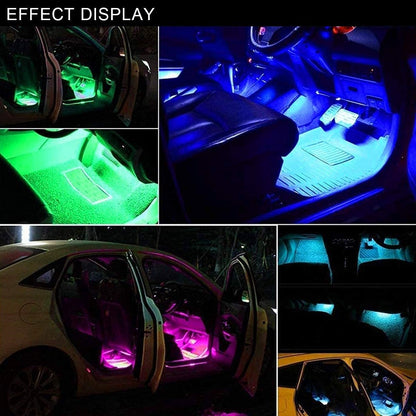 FAVIZITO Car LED Interior Ambient Light Strips In Pedal Area With APP Control