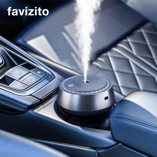 favizito Intelligent Car Aroma Diffuser, Auto On/Off Car Air Fresheners, Car Smart Aromatherapy Spray, Car Perfume Diffuser, Essential Oil Diffuser for Car,USB Rechargeable, Alloy, Christmas Gift