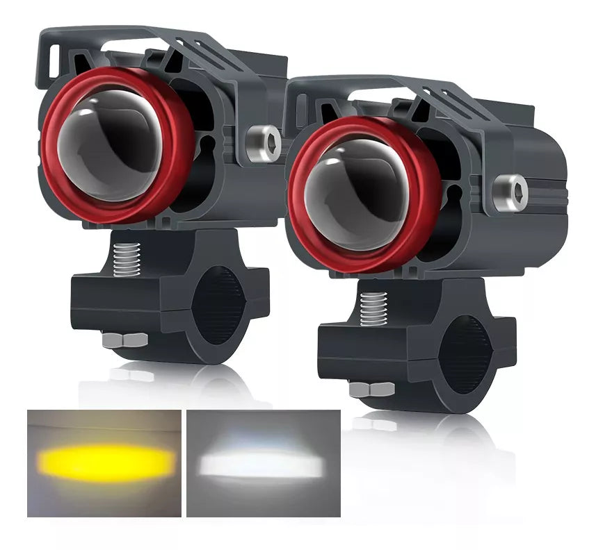 Pair of Magnifier Headlights 70w Fog Spot Light for Auto Motorcycle