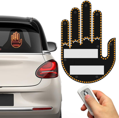 FAVIZITO Car Fun Finger Gesture Light with Remote,  Give The Love & Bird & Wave to Drivers