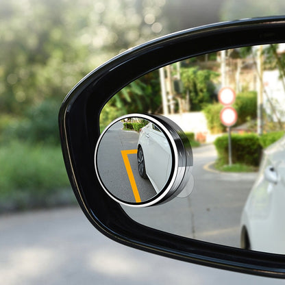 FAVIZITO Vehicle Blind Spot Mirror 360° Rotate Sway Adjustable HD Glass Convex Mirror