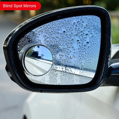 FAVIZITO Vehicle Blind Spot Mirror 360° Rotate Sway Adjustable HD Glass Convex Mirror