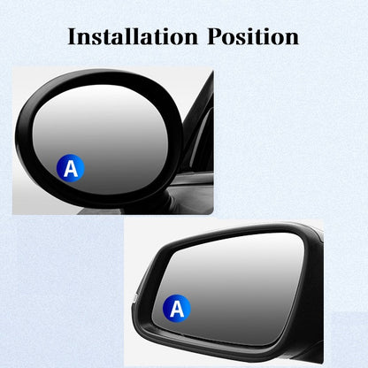 FAVIZITO Vehicle Blind Spot Mirror 360° Rotate Sway Adjustable HD Glass Convex Mirror