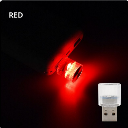 Four Pcs Customized Car Interior Mini USB LED Atmosphere Lights